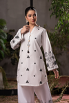 White Blossom Emb Co-Ord Set | 2 PC