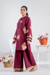 Ruby Bloom Emb Co-Ord Set | 2 PC