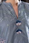 Slate Elegance Emb Co-Ord Set | 2 PC